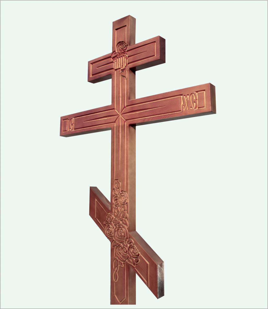 Крест сосновый резной 4