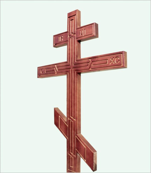 Крест сосновый резной 3